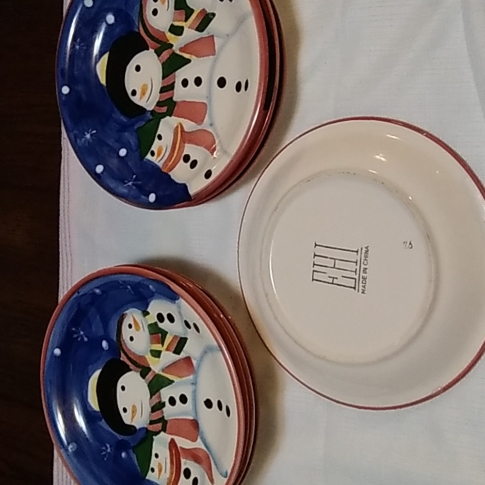 Snow man plates